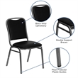 Flash Furniture Hercules Series Stacking Banquet Stacking Chair in Black