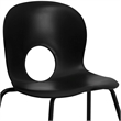 Flash Furniture Hercules Plastic Designer Back Stacking Chair in Black