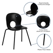 Flash Furniture Hercules Plastic Designer Back Stacking Chair in Black