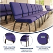 Flash Furniture Hercules Church Stacking Guest Chair in Purple