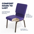 Flash Furniture Hercules Church Stacking Guest Chair in Purple