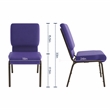 Flash Furniture Hercules Church Stacking Guest Chair in Purple