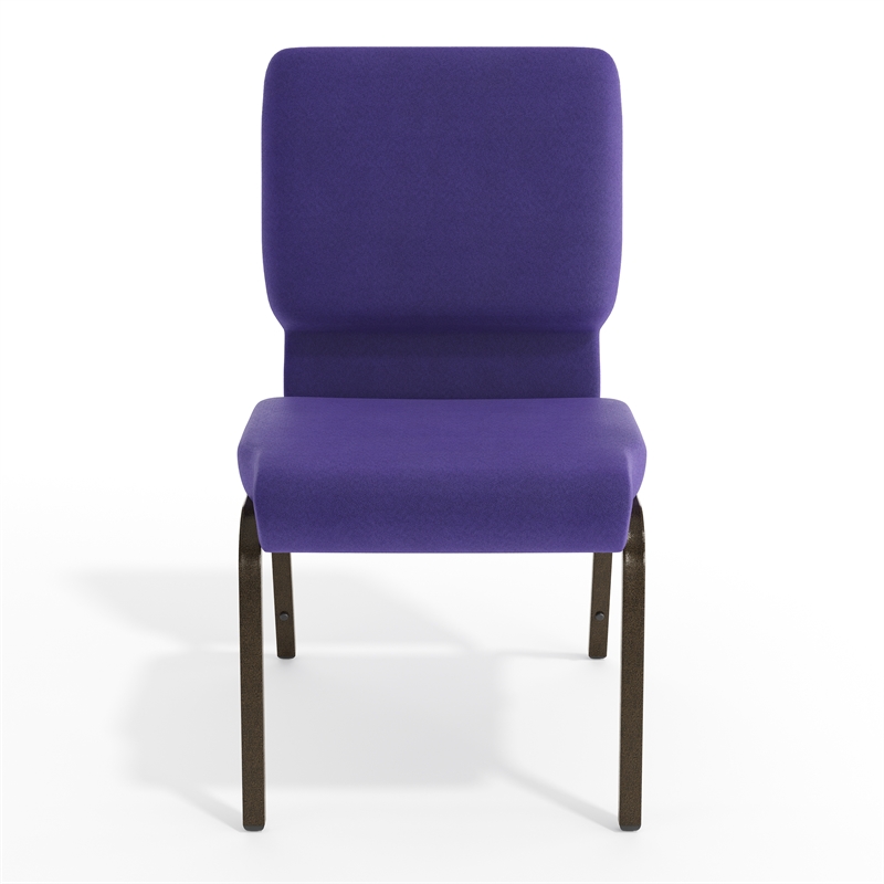 Flash Furniture Hercules Church Stacking Guest Chair in Purple