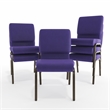 Flash Furniture Hercules Church Stacking Guest Chair in Purple