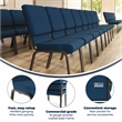 Flash Furniture Hercules Church Stacking Guest Chair in Navy Blue