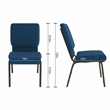 Flash Furniture Hercules Church Stacking Guest Chair in Navy Blue