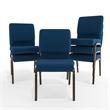 Flash Furniture Hercules Church Stacking Guest Chair in Navy Blue