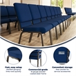 Flash Furniture Hercules Church Stacking Guest Chair in Navy Blue