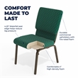 Flash Furniture Hercules Stacking Church Stacking Guest Chair in Green