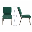 Flash Furniture Hercules Stacking Church Stacking Guest Chair in Green