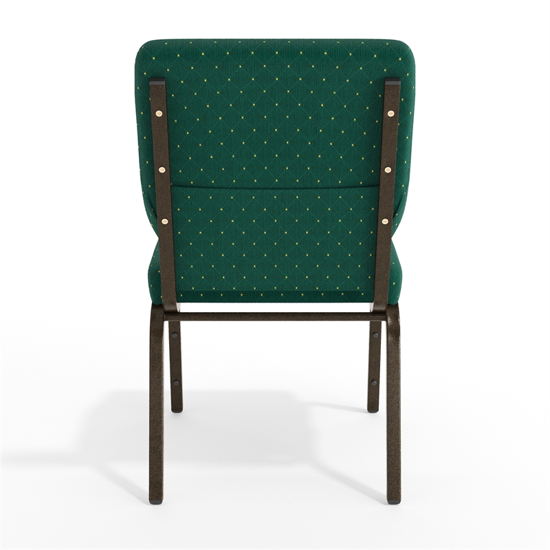 Flash Furniture Hercules Stacking Church Stacking Guest Chair in Green