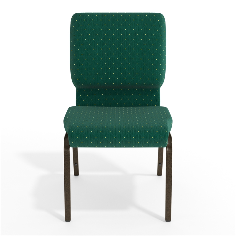 Flash Furniture Hercules Stacking Church Stacking Guest Chair in Green