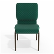 Flash Furniture Hercules Stacking Church Stacking Guest Chair in Green