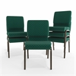 Flash Furniture Hercules Stacking Church Stacking Guest Chair in Green