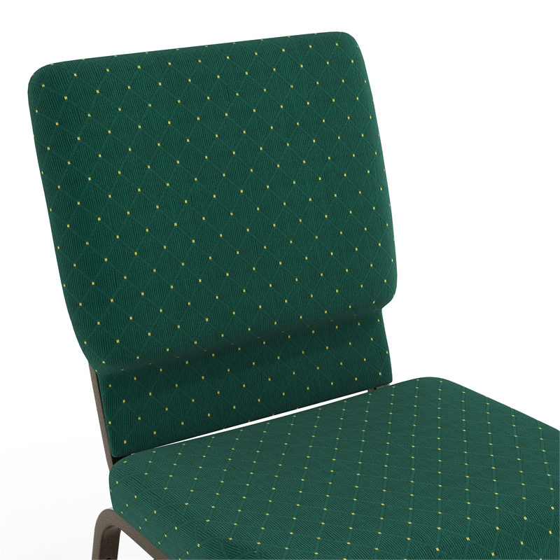 Flash Furniture Hercules Stacking Church Stacking Guest Chair in Green