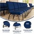 Flash Furniture Hercules Church Stacking Guest Chair in Navy Blue