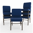Flash Furniture Hercules Church Stacking Guest Chair in Navy Blue