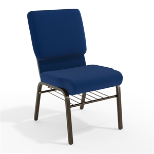 Flash Furniture Hercules Church Stacking Guest Chair in Navy Blue