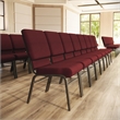 Flash Furniture Hercules Church Stacking Guest Chair in Burgundy