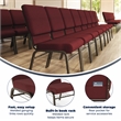 Flash Furniture Hercules Church Stacking Guest Chair in Burgundy