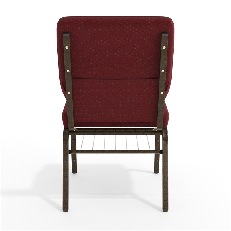 Flash Furniture Hercules Church Stacking Guest Chair in Burgundy