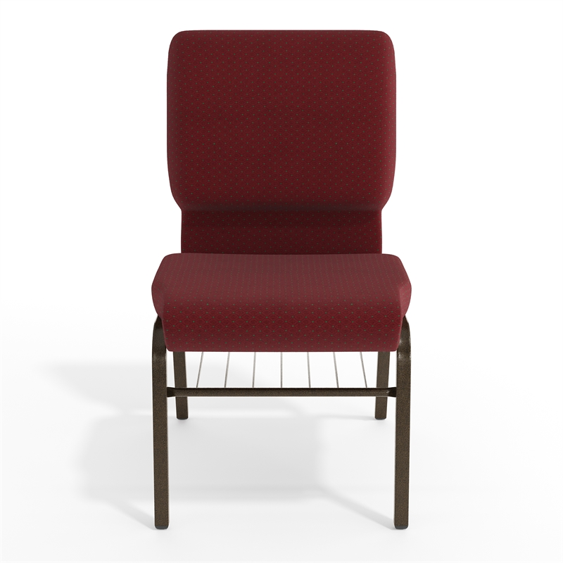 Flash Furniture Hercules Church Stacking Guest Chair in Burgundy