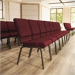 Flash Furniture Hercules Church Stacking Guest Chair in Burgundy