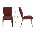 Flash Furniture Hercules Church Stacking Guest Chair in Burgundy