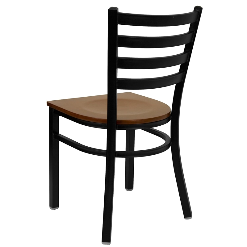 Flash Furniture Hercules Ladder Back Metal Dining Chair in Cherry