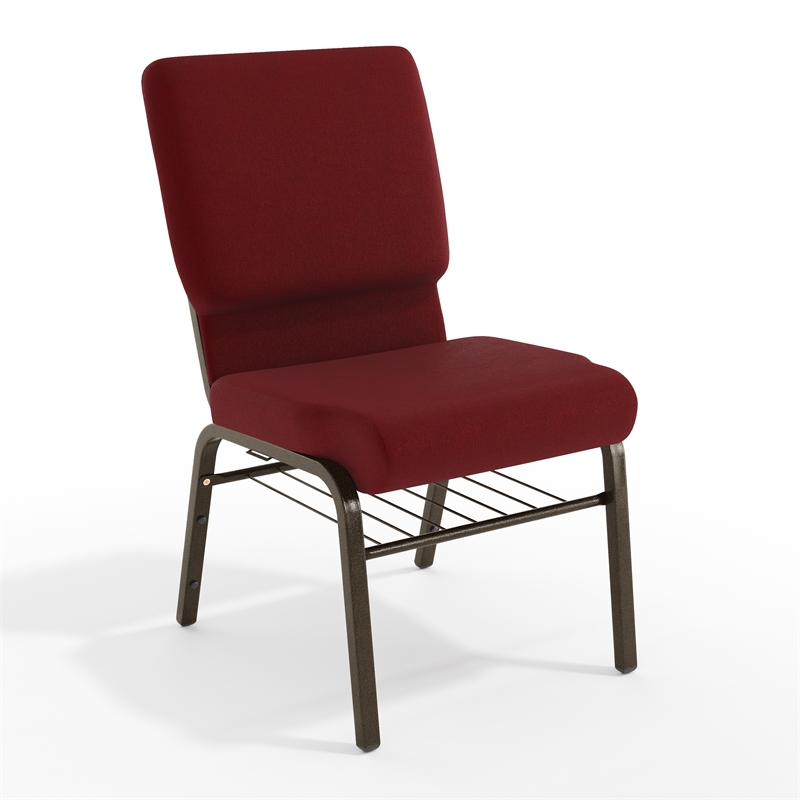 Flash Furniture Hercules Church Stacking Guest Chair in Burgundy