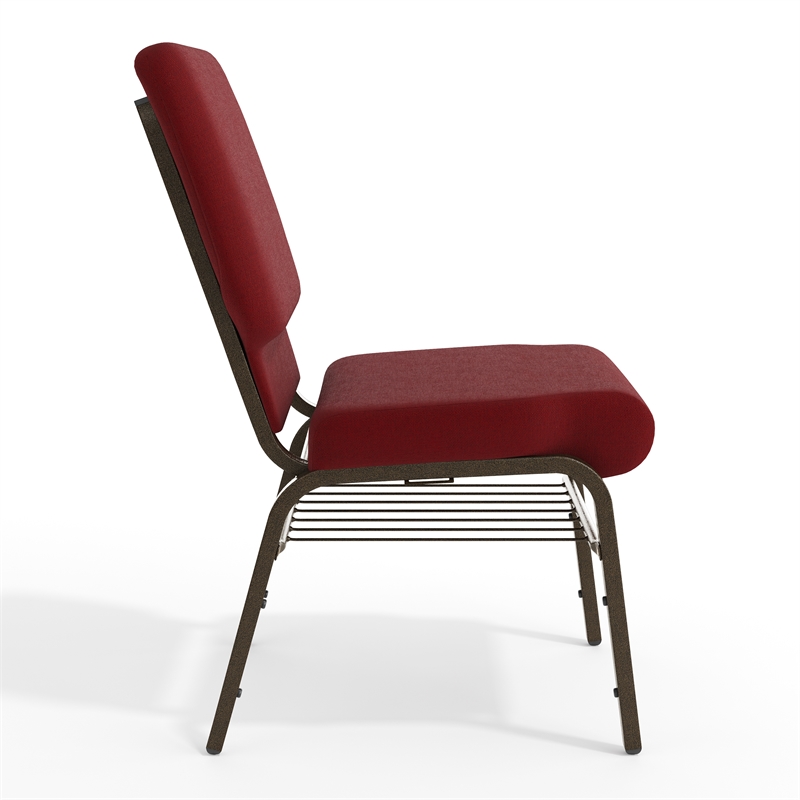 Flash Furniture Hercules Church Stacking Guest Chair in Burgundy