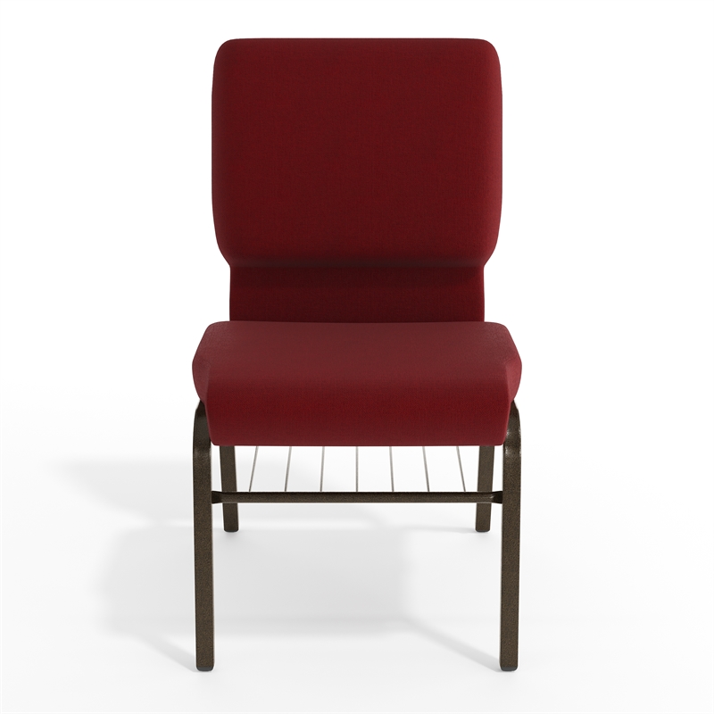 Flash Furniture Hercules Church Stacking Guest Chair in Burgundy