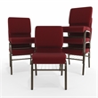 Flash Furniture Hercules Church Stacking Guest Chair in Burgundy