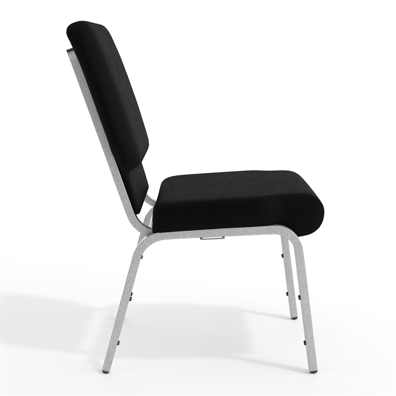 Flash Furniture Hercules Church Stacking Guest Chair in Black