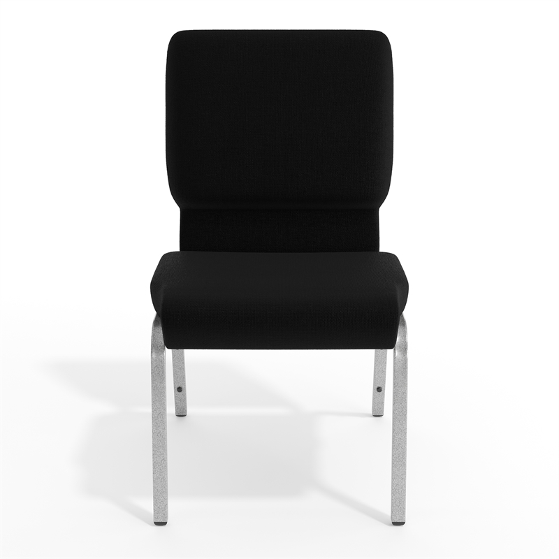 Flash Furniture Hercules Church Stacking Guest Chair in Black