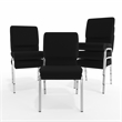 Flash Furniture Hercules Church Stacking Guest Chair in Black
