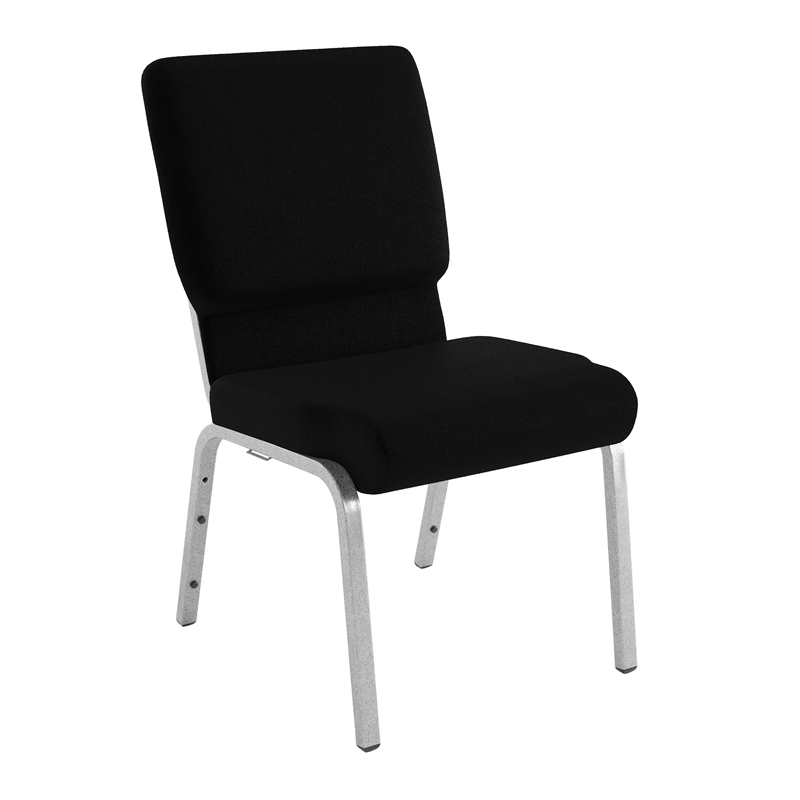 Flash Furniture Hercules Church Stacking Guest Chair in Black