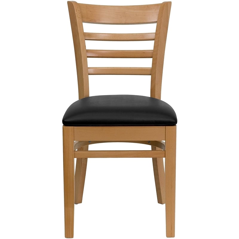 Flash Furniture Hercules Upholstered Dining Chair in Natural and Black