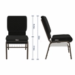 Flash Furniture Hercules Church Stacking Guest Chair in Black