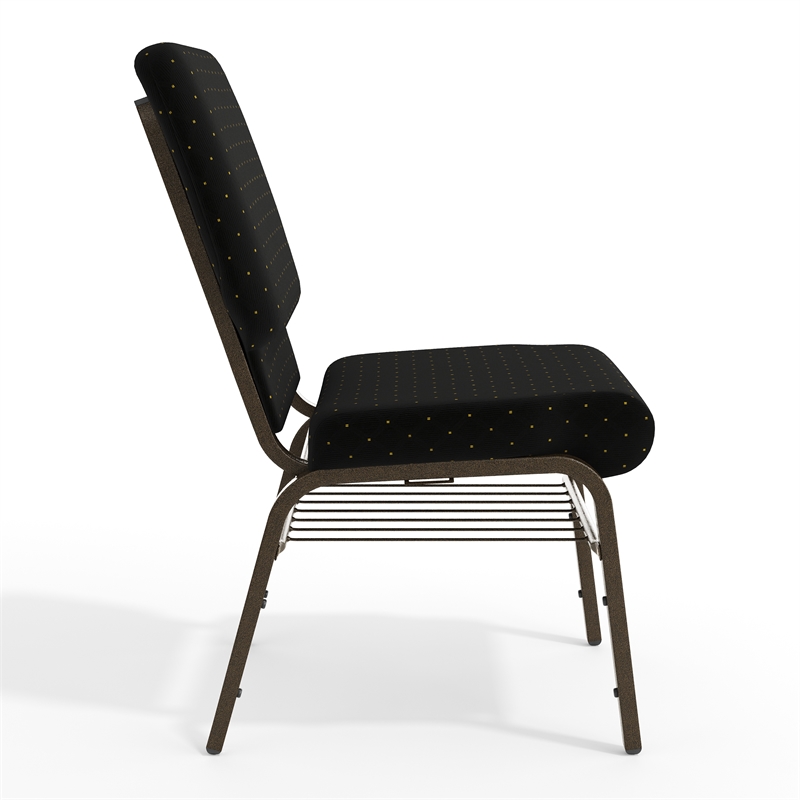 Flash Furniture Hercules Church Stacking Guest Chair in Black