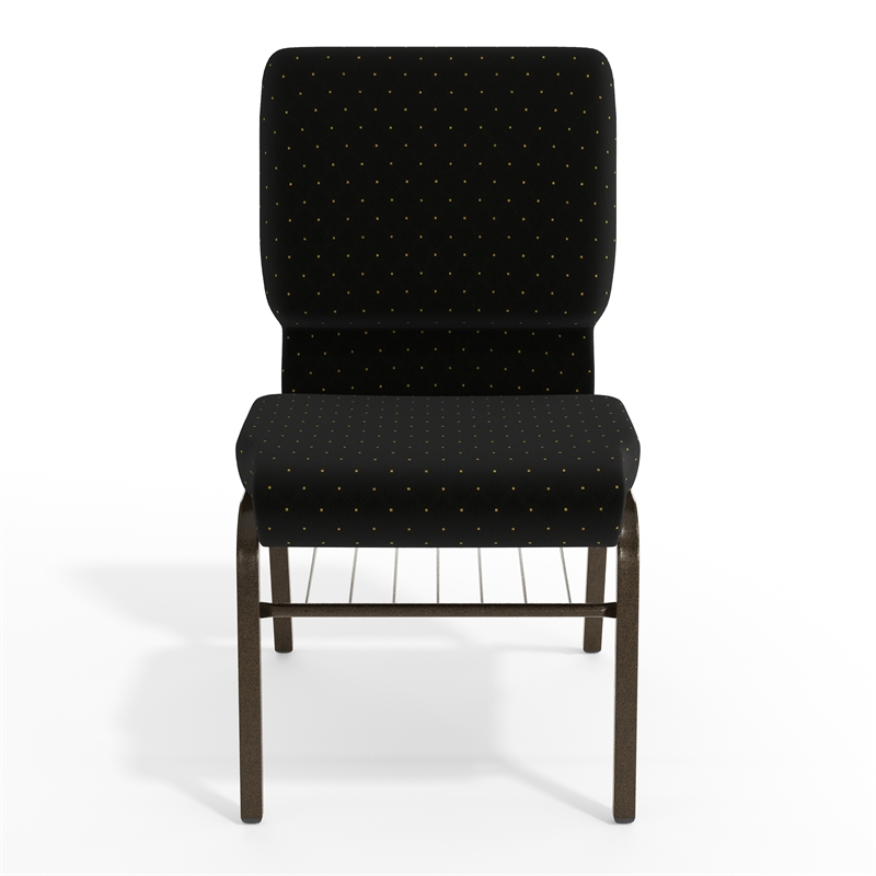 Flash Furniture Hercules Church Stacking Guest Chair in Black