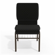 Flash Furniture Hercules Church Stacking Guest Chair in Black