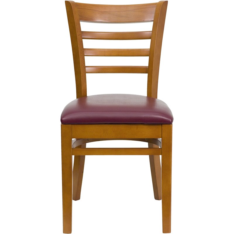 Flash Furniture Hercules Series Dining Chair in Cherry and Burgundy