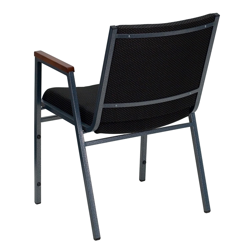 Flash Furniture Hercules Upholstered Stacking Chair in Black