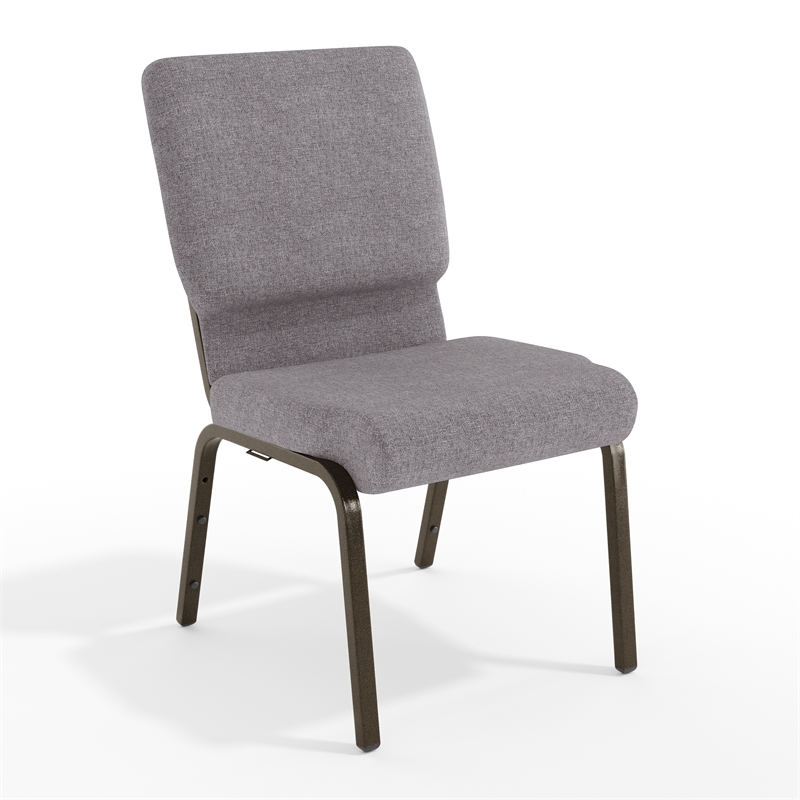 Flash Furniture Hercules Church Stacking Guest Chair in Gray