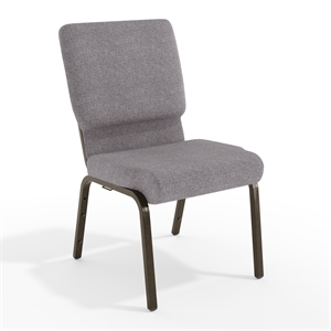 Flash Furniture Hercules Church Stacking Guest Chair in Gray
