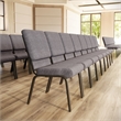 Flash Furniture Hercules Church Stacking Guest Chair in Gray