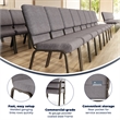 Flash Furniture Hercules Church Stacking Guest Chair in Gray