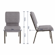 Flash Furniture Hercules Church Stacking Guest Chair in Gray