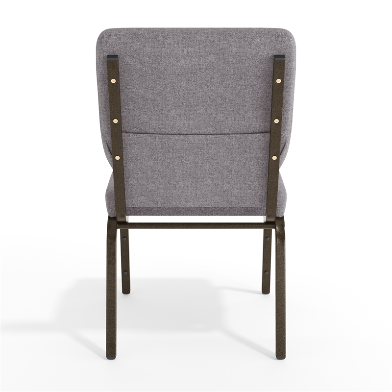 Flash Furniture Hercules Church Stacking Guest Chair in Gray